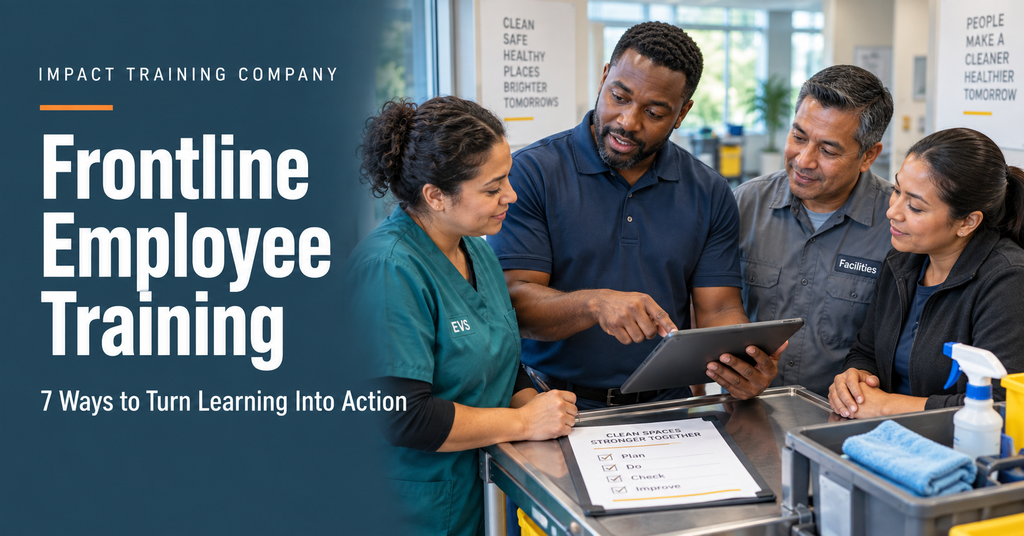 Frontline employees turn training into action using a tablet and checklist